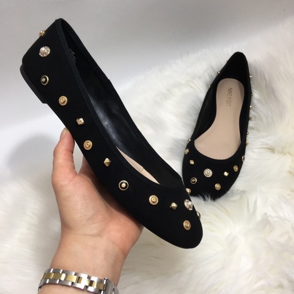 nine west studded flats
